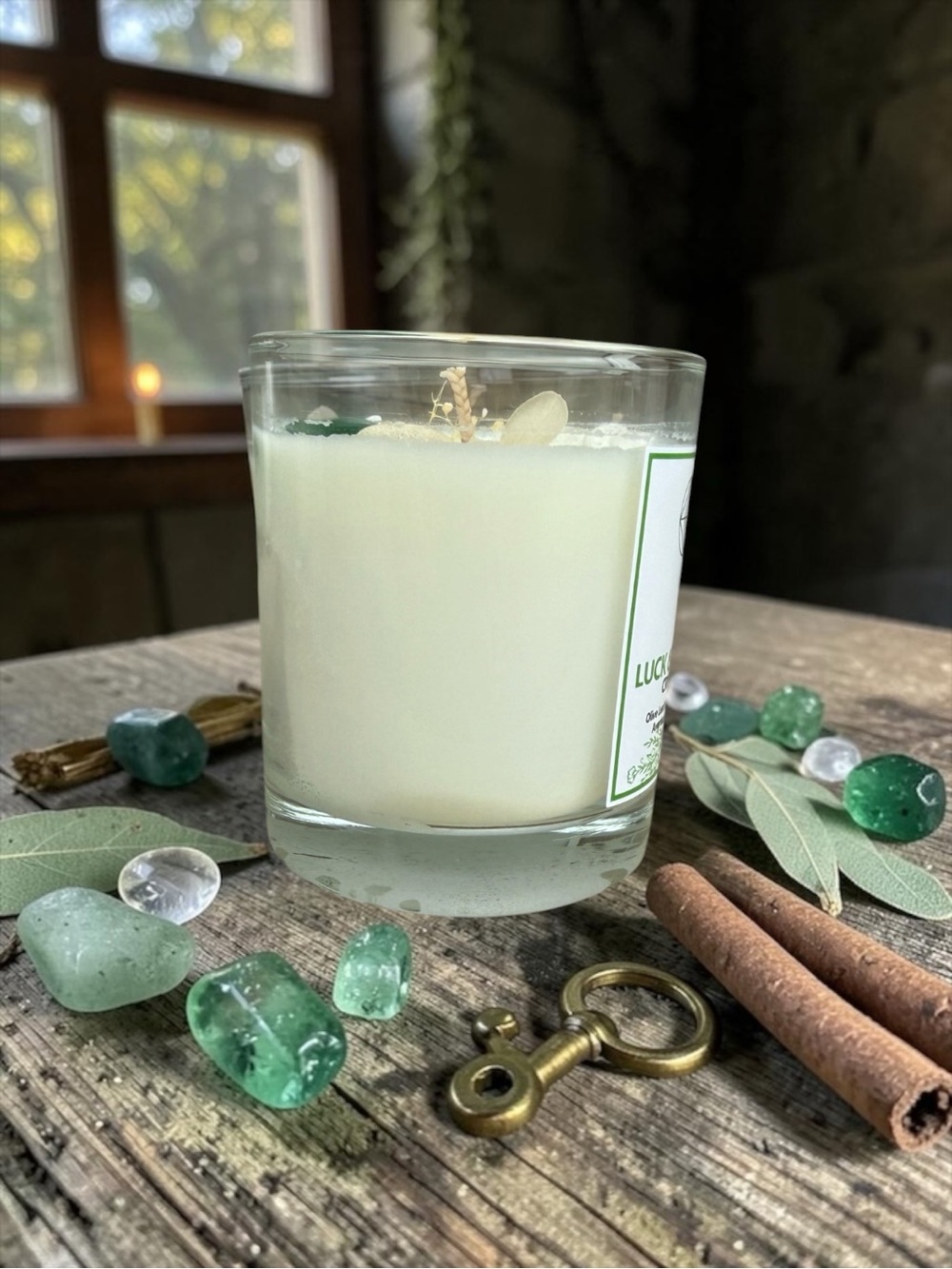 Luck & Prosperity Crystal Candle Aventurine - Picture 2 of 5
